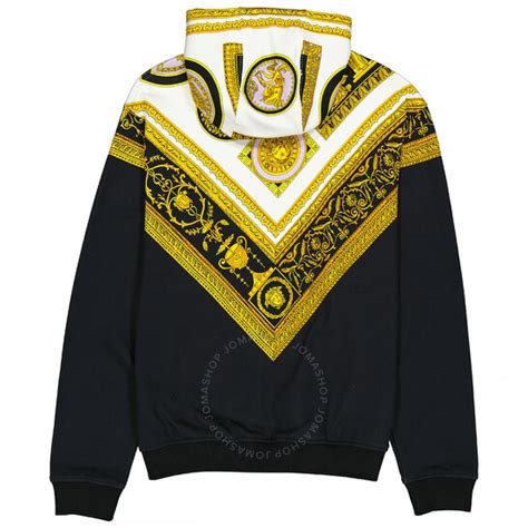 Versace Cornici Print Hooded Sweatshirt, Size Large A79317